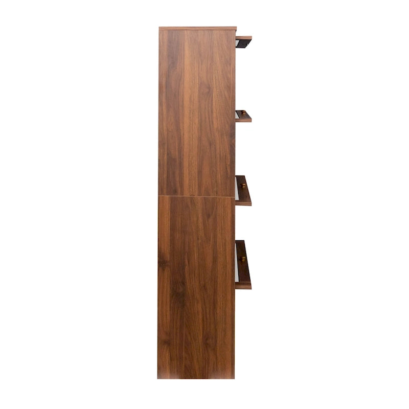 Armoire de rangement de bureau avec portes vitrées contemporaines