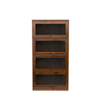 Armoire de rangement de bureau avec portes vitrées contemporaines
