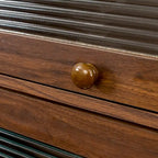 Armoire de rangement de bureau avec portes vitrées contemporaines