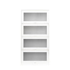 Armoire de rangement de bureau avec portes vitrées contemporaines