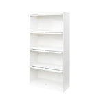 Armoire de rangement de bureau avec portes vitrées contemporaines