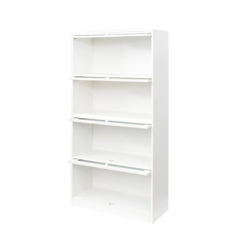 Armoire de rangement de bureau avec portes vitrées contemporaines