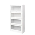 Armoire de rangement de bureau avec portes vitrées contemporaines