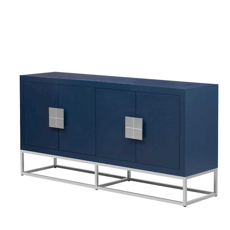 Meuble de rangement de luxe léger avec pieds de support uniques et étagères réglables