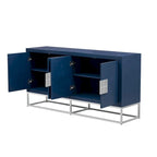 Meuble de rangement de luxe léger avec pieds de support uniques et étagères réglables