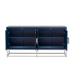 Meuble de rangement de luxe léger avec pieds de support uniques et étagères réglables