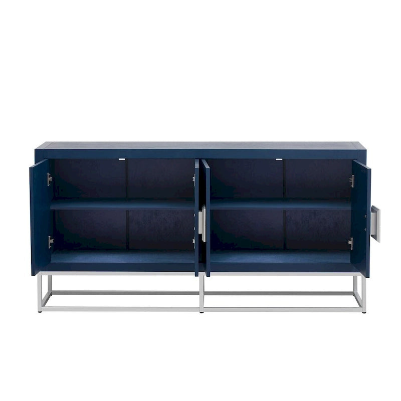 Meuble de rangement de luxe léger avec pieds de support uniques et étagères réglables