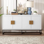 Meuble de rangement de luxe léger avec pieds de support uniques et étagères réglables