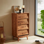 Commode double à 4 tiroirs avec un style vintage et un design biseauté
