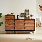 Commode double à 4 tiroirs avec un style vintage et un design biseauté