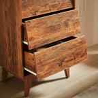 Commode double à 4 tiroirs avec un style vintage et un design biseauté
