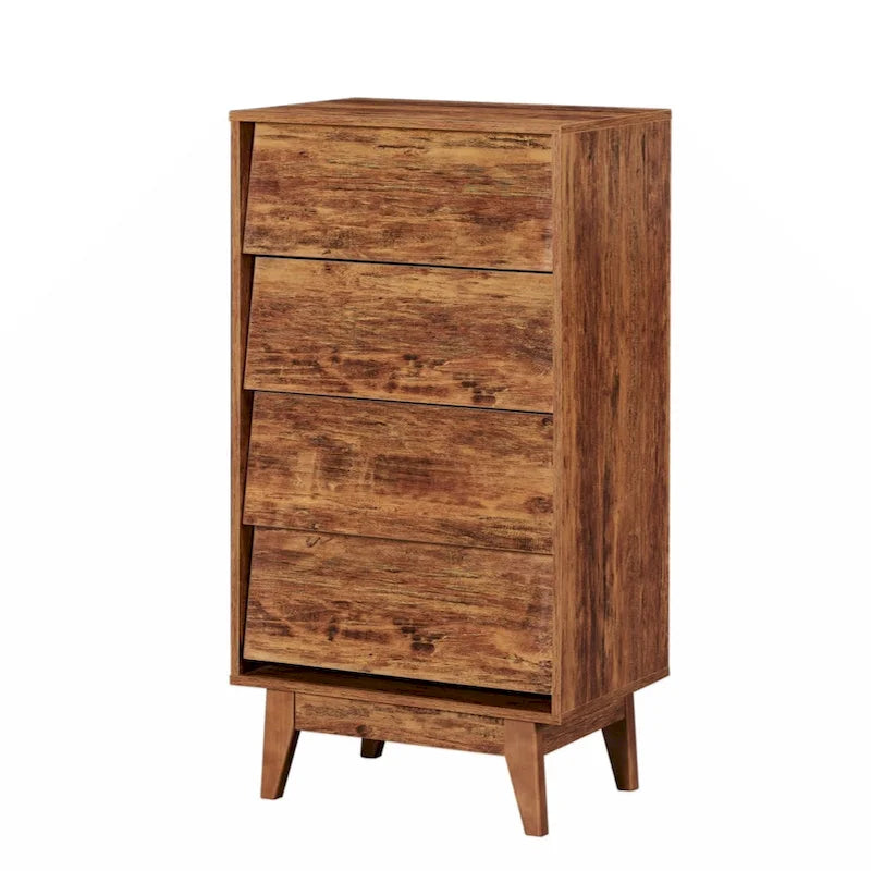 Commode double à 4 tiroirs avec un style vintage et un design biseauté