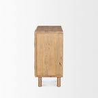 Heera Meuble d'appoint motif losanges marron clair avec étagère – 36,0 L x 16,3 l x 32,0 H po