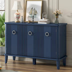 Meuble simple et atmosphérique en placage de bois massif de Frêne de Mandchourie avec trois portes en bois massif d'Acacia, réglable