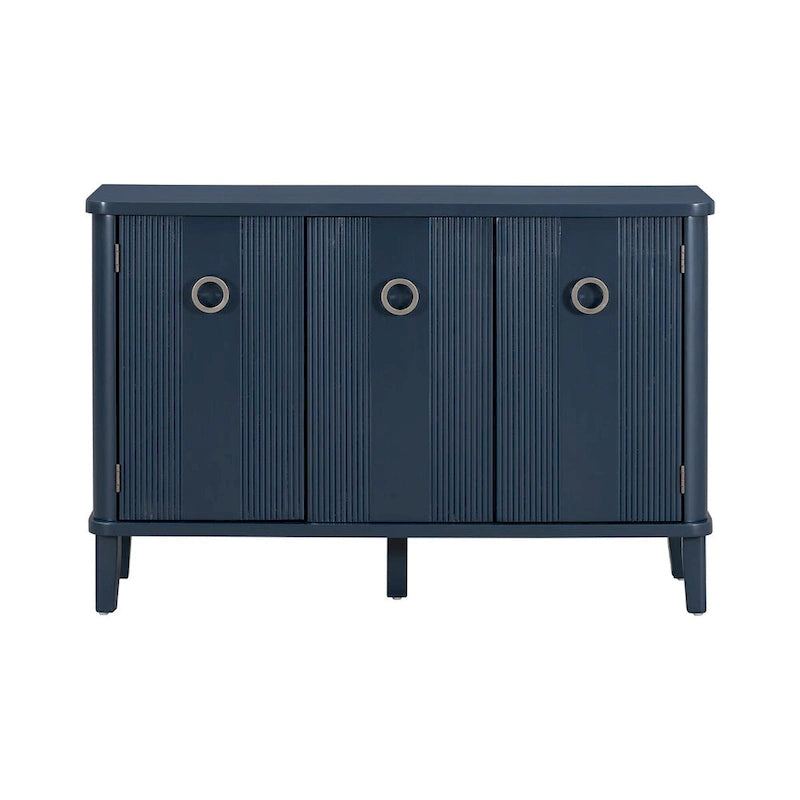 Meuble simple et atmosphérique en placage de bois massif de Frêne de Mandchourie avec trois portes en bois massif d'Acacia, réglable