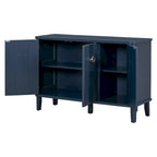 Meuble simple et atmosphérique en placage de bois massif de Frêne de Mandchourie avec trois portes en bois massif d'Acacia, réglable
