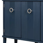Meuble simple et atmosphérique en placage de bois massif de Frêne de Mandchourie avec trois portes en bois massif d'Acacia, réglable
