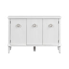 Meuble simple et atmosphérique en placage de bois massif de Frêne de Mandchourie avec trois portes en bois massif d'Acacia, réglable