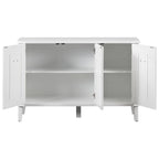 Meuble simple et atmosphérique en placage de bois massif de Frêne de Mandchourie avec trois portes en bois massif d'Acacia, réglable