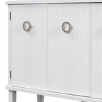 Meuble simple et atmosphérique en placage de bois massif de Frêne de Mandchourie avec trois portes en bois massif d'Acacia, réglable