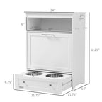 Meuble de rangement pour gamelles d'animaux, conteneur de nourriture pour chiens avec gamelles surélevées et support pour fournitures d'alimentation et d'abreuvement