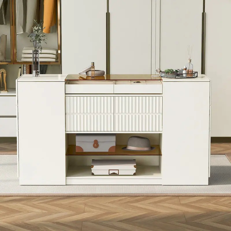 Coiffeuse-îlot multifonctionnelle de luxe moderne