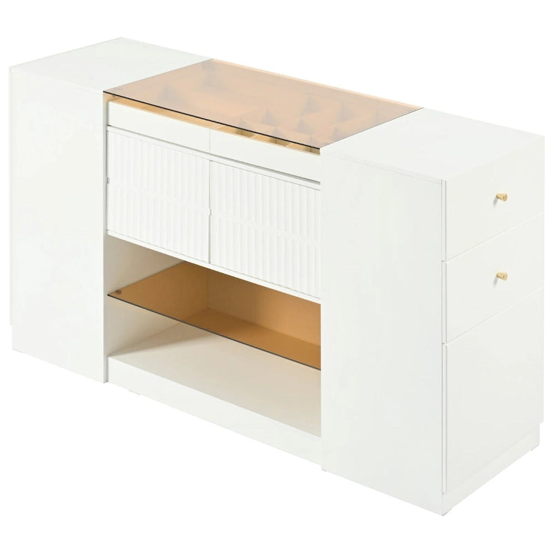 Coiffeuse-îlot multifonctionnelle de luxe moderne