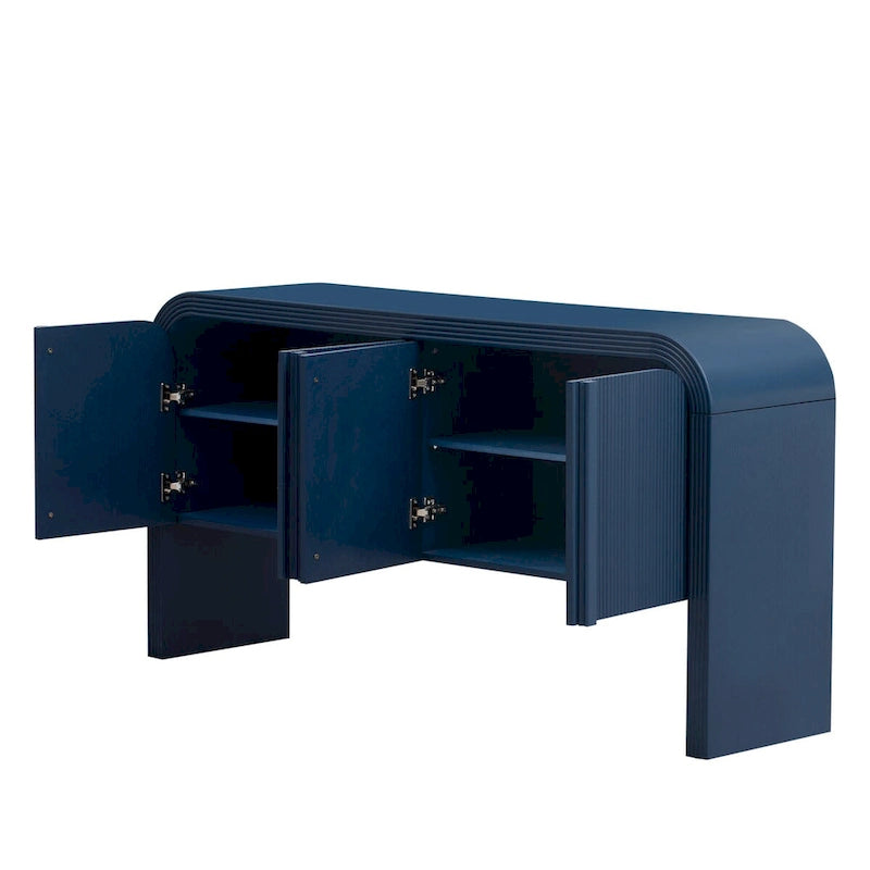 Armoire de rangement rayée à 4 portes