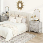 Meuble à 3 tiroirs, Mobilier américain, Adapté pour chambre à coucher, salon, bureau