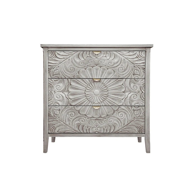 Meuble à 3 tiroirs, Mobilier américain, Adapté pour chambre à coucher, salon, bureau