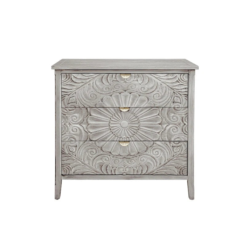 Meuble à 3 tiroirs, Mobilier américain, Adapté pour chambre à coucher, salon, bureau