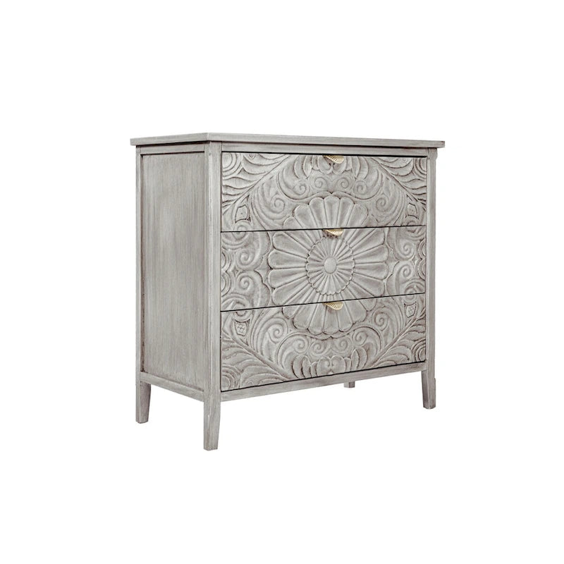 Meuble à 3 tiroirs, Mobilier américain, Adapté pour chambre à coucher, salon, bureau