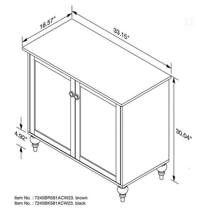 Armoire Newcomb Brown à 2 portes