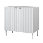 Meuble bas Merk blanc 2 portes