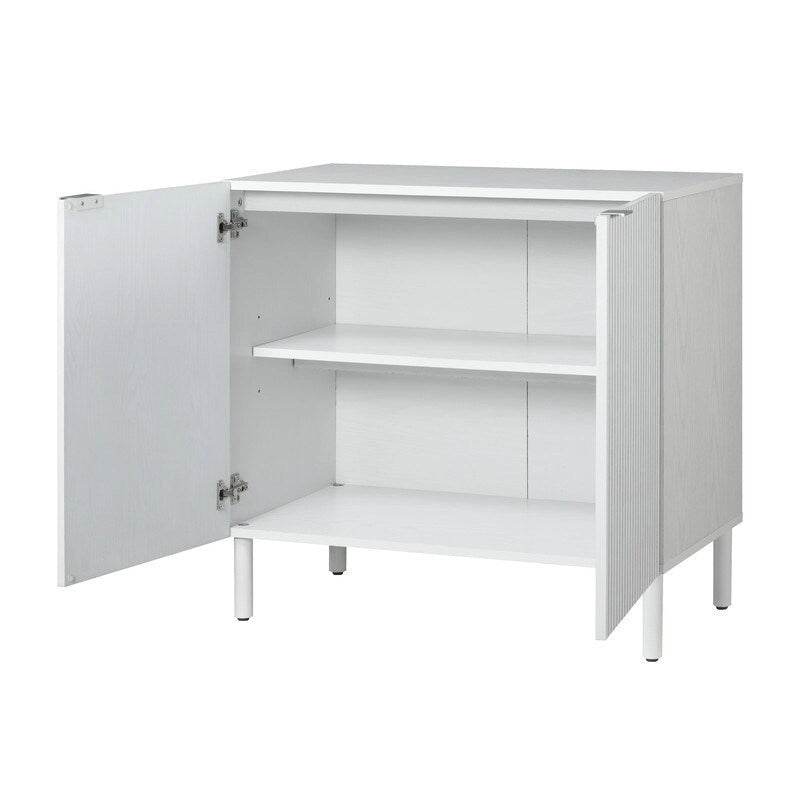 Meuble bas Merk blanc 2 portes
