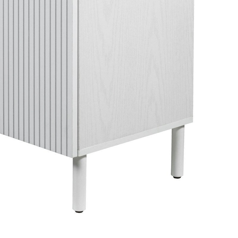 Meuble bas Merk blanc 2 portes