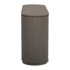 Meuble de rangement vertical rayé avec poignées métalliques, réglable, adapté au bureau, à l'entrée et au salon