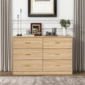 Commode Moderne Naturelle à 6 Tiroirs
