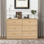 Commode Moderne Naturelle à 6 Tiroirs