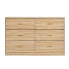 Commode Moderne Naturelle à 6 Tiroirs