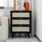 GEITIN Commode de Rangement à 3 Tiroirs avec Pieds en Bois