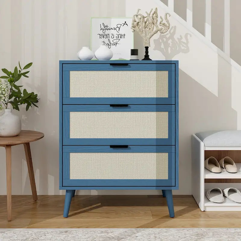 GEITIN Commode de Rangement à 3 Tiroirs avec Pieds en Bois