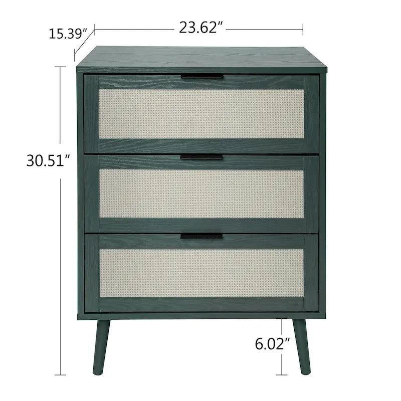 GEITIN Commode de Rangement à 3 Tiroirs avec Pieds en Bois