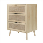 GEITIN Commode de Rangement à 3 Tiroirs avec Pieds en Bois