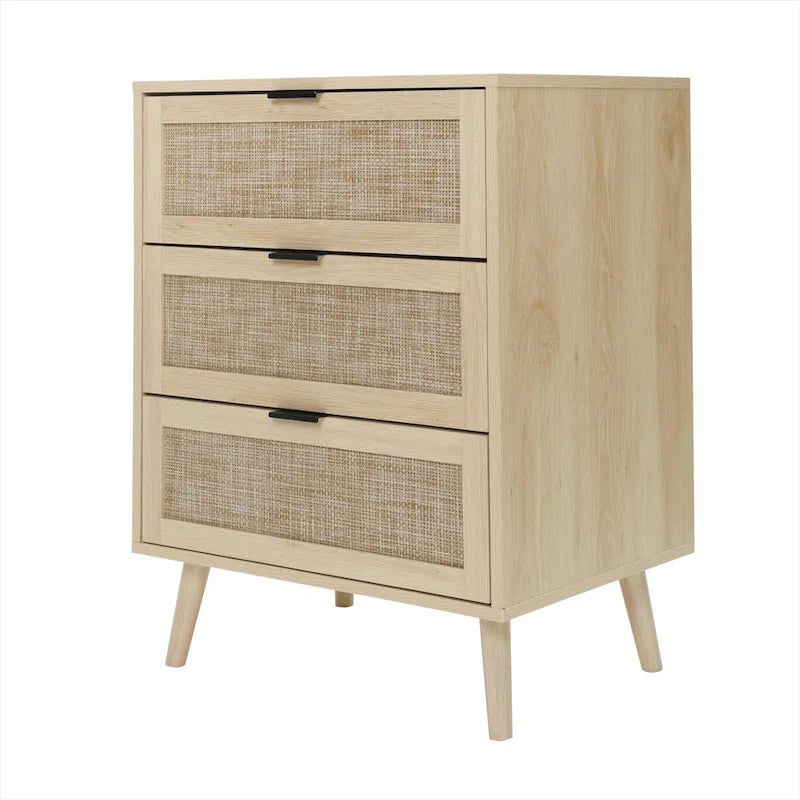 GEITIN Commode de Rangement à 3 Tiroirs avec Pieds en Bois