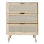 GEITIN Commode de Rangement à 3 Tiroirs avec Pieds en Bois