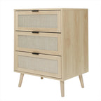 GEITIN Commode de Rangement à 3 Tiroirs avec Pieds en Bois