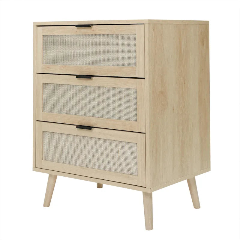 GEITIN Commode de Rangement à 3 Tiroirs avec Pieds en Bois