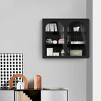 27.56Armoire murale moderne à deux portes vitrées