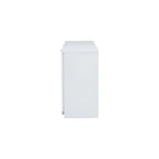 Armoire à quatre portes aux rayures verticales et au design ondulé, adaptée pour le couloir, l'entrée, le salon